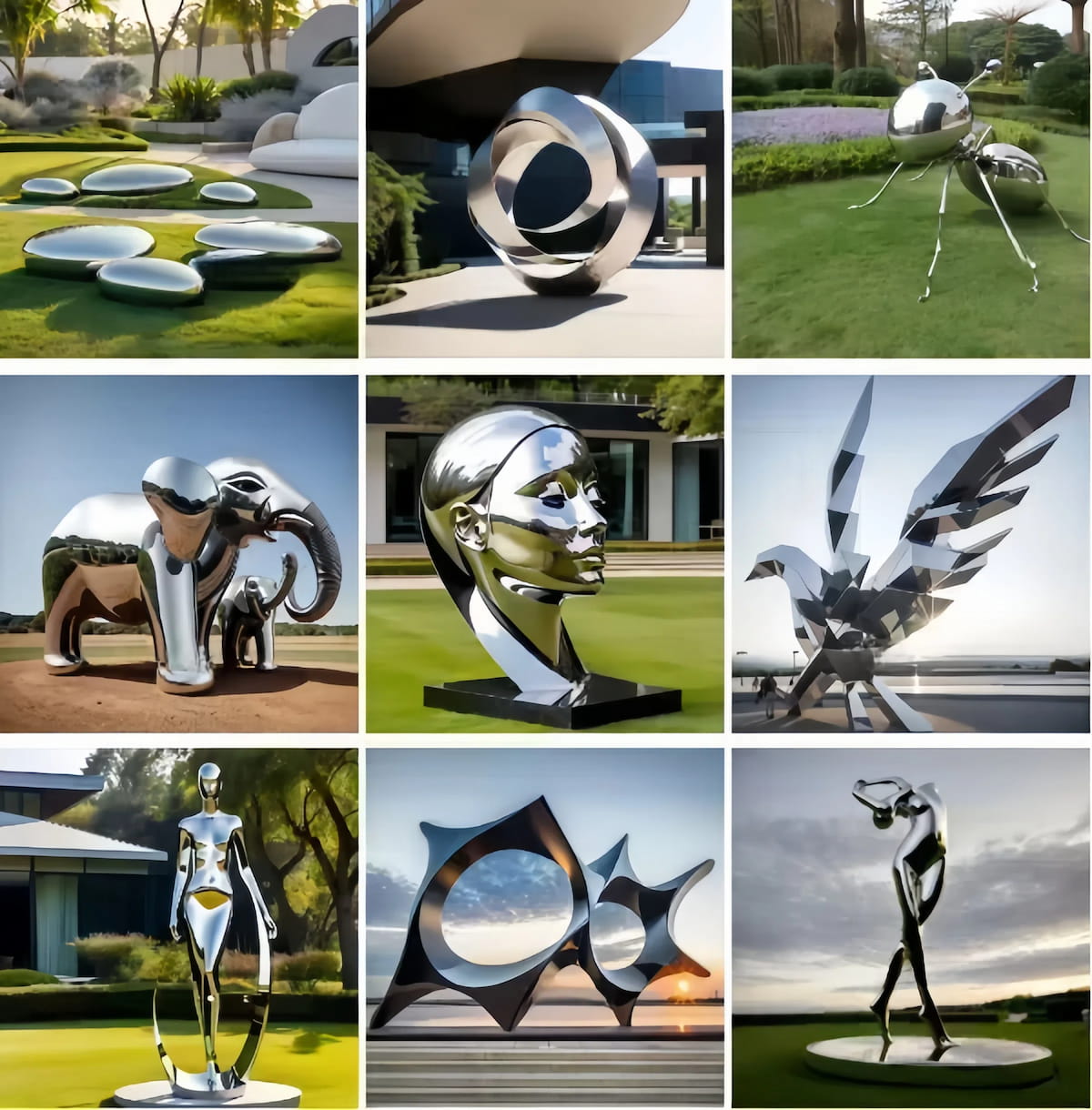 outdoor steel sculpture