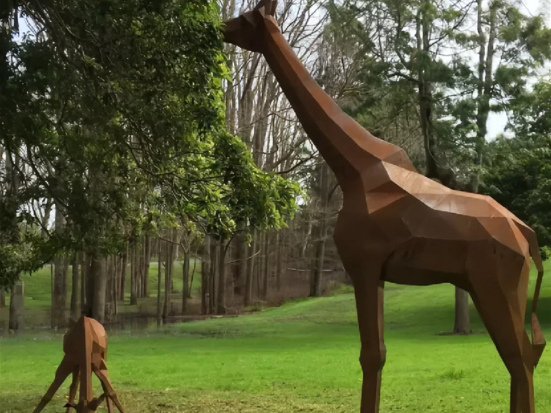 corten steel landscape sculptures